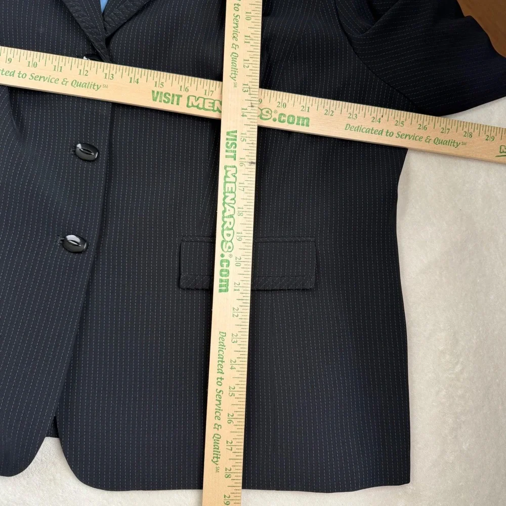 Dressbarn Pinstripe Career Blazer Jacket Black Plus Size 24W NWT Office Chic